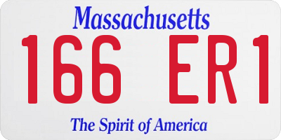 MA license plate 166ER1