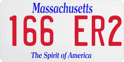 MA license plate 166ER2