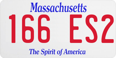 MA license plate 166ES2