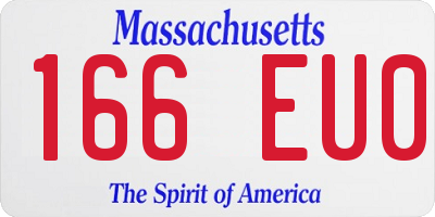 MA license plate 166EU0