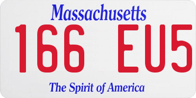 MA license plate 166EU5