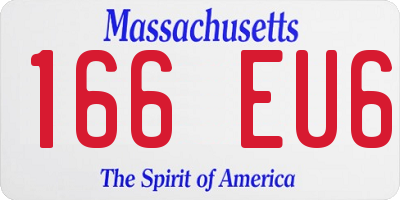 MA license plate 166EU6