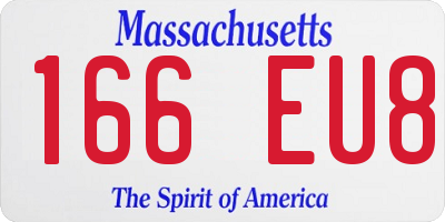 MA license plate 166EU8