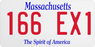 MA license plate 166EX1