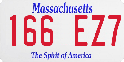 MA license plate 166EZ7