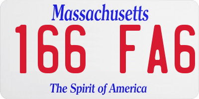 MA license plate 166FA6