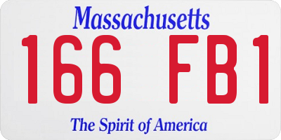 MA license plate 166FB1