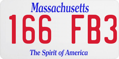 MA license plate 166FB3