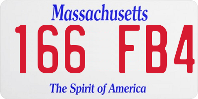 MA license plate 166FB4