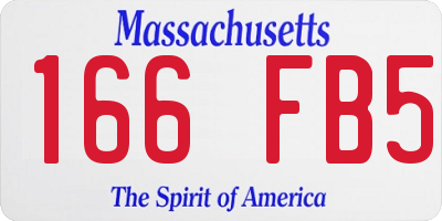 MA license plate 166FB5