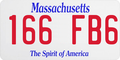 MA license plate 166FB6