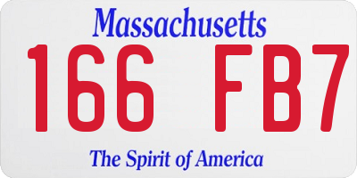 MA license plate 166FB7