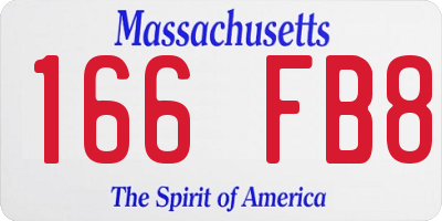 MA license plate 166FB8