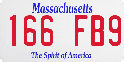 MA license plate 166FB9