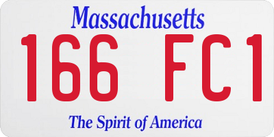 MA license plate 166FC1