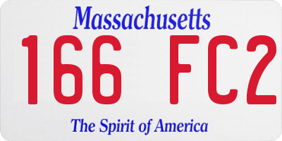 MA license plate 166FC2