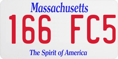 MA license plate 166FC5