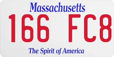 MA license plate 166FC8