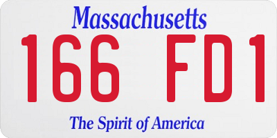 MA license plate 166FD1