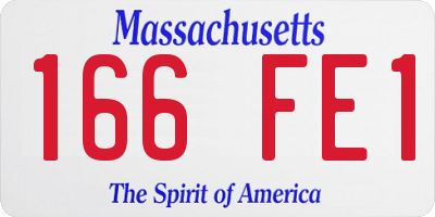 MA license plate 166FE1