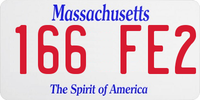 MA license plate 166FE2