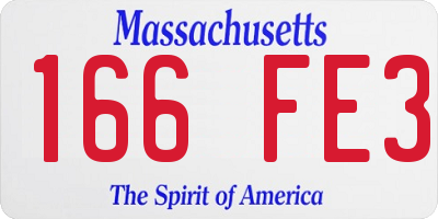 MA license plate 166FE3