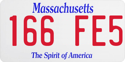 MA license plate 166FE5