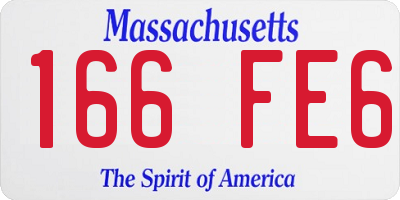 MA license plate 166FE6