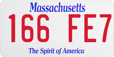 MA license plate 166FE7
