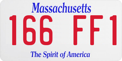 MA license plate 166FF1