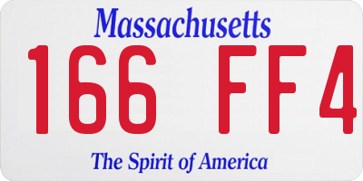 MA license plate 166FF4