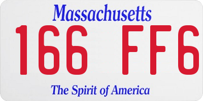 MA license plate 166FF6