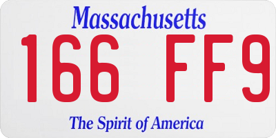 MA license plate 166FF9