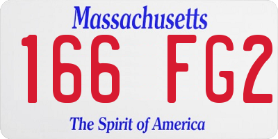 MA license plate 166FG2