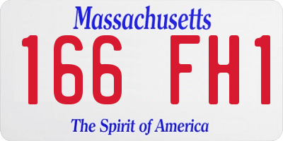 MA license plate 166FH1