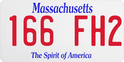 MA license plate 166FH2