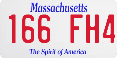 MA license plate 166FH4