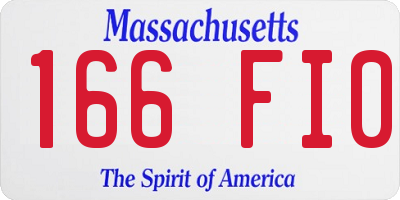 MA license plate 166FI0