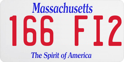 MA license plate 166FI2