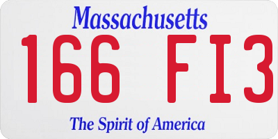 MA license plate 166FI3