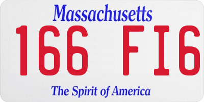 MA license plate 166FI6