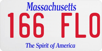 MA license plate 166FL0