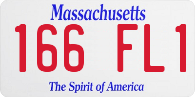 MA license plate 166FL1