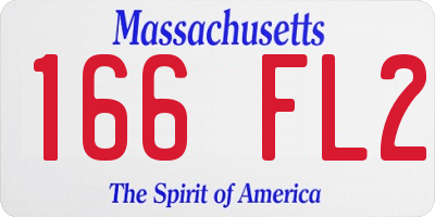 MA license plate 166FL2