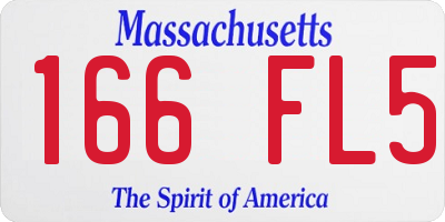 MA license plate 166FL5