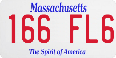 MA license plate 166FL6