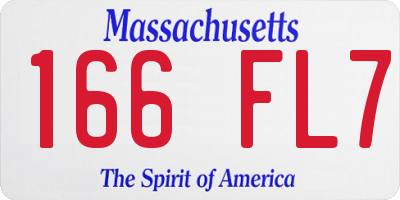MA license plate 166FL7
