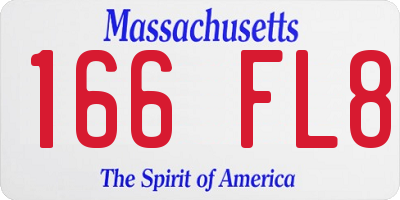 MA license plate 166FL8