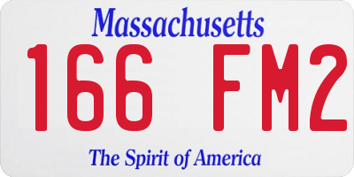 MA license plate 166FM2