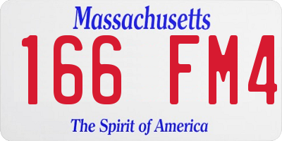 MA license plate 166FM4